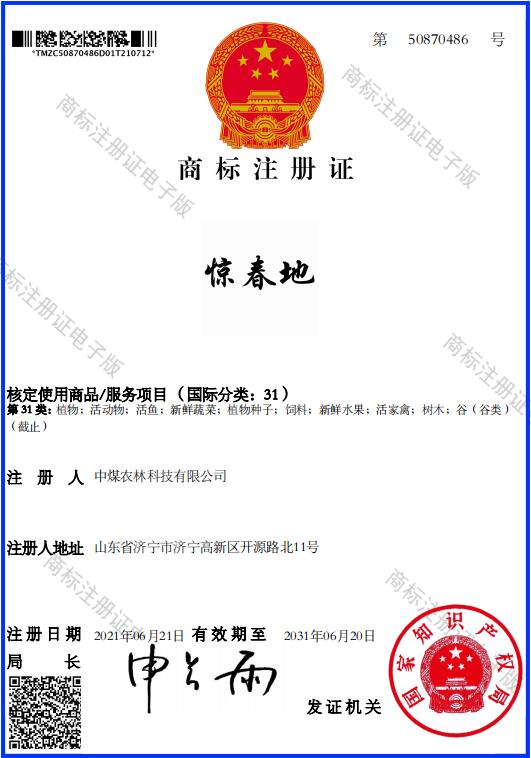 惊春地注册商标